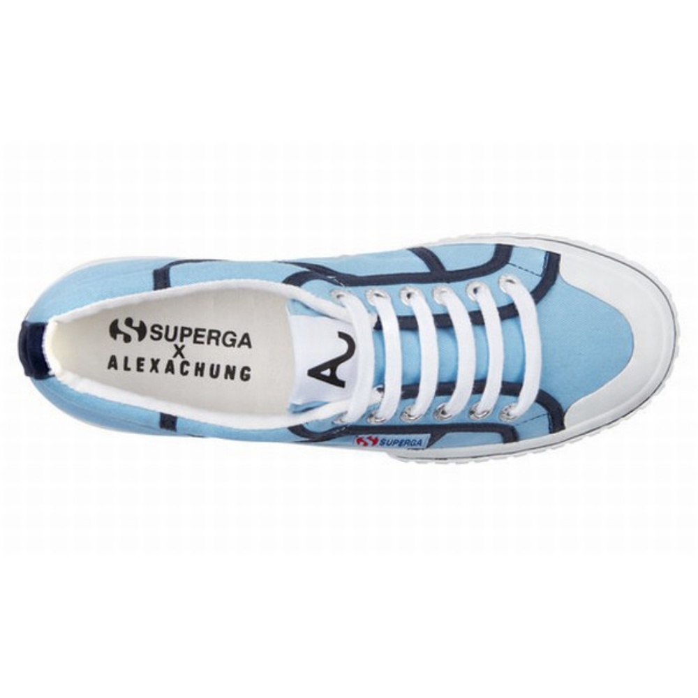 ALEXACHUNG 2506 Green Nile Blue Sneakers Low Tops - Picture 2 of 5